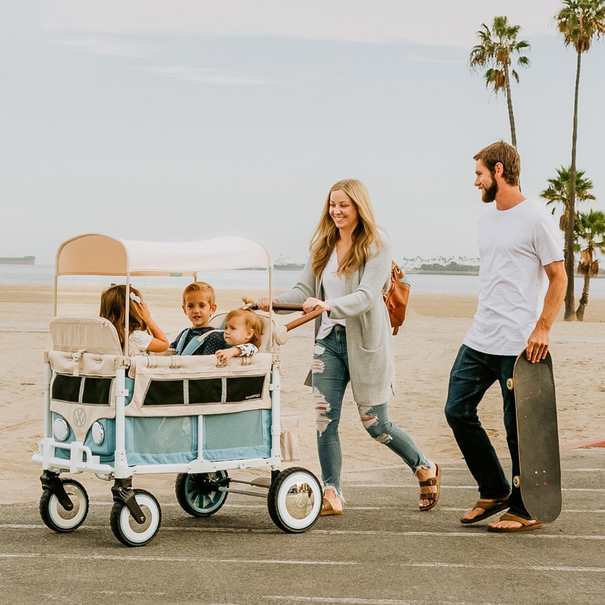 Wonderfold Volkswagen 4-Seater Stroller Wagon in Bondi Blue