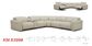Interlochen 6-Piece Leather Power Reclining Sectional in Azure Odyssey, , large