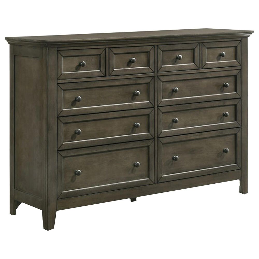 Hawthorne Furniture San Mateo 10 Drawer Dresser in Gray, , large