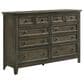 Hawthorne Furniture San Mateo 10 Drawer Dresser in Gray, , large