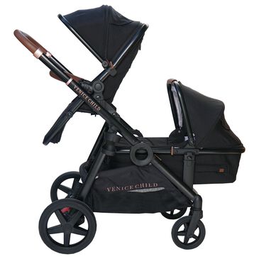 Venice Child Maverick Single to Double Full-Size Bassinet in Eclipse, , large