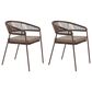 Zuo Modern Skye Outdoor Dining Chair in Brown (Set of 2), , large
