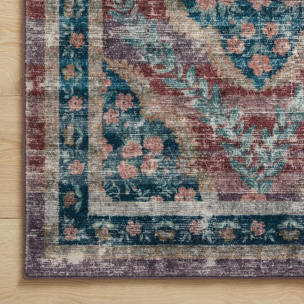 Rifle Paper Co Crafted by Cloth and Company Courtyard 5&#39; x 7&#39;6&quot; Chateau Red Area Rug, , large
