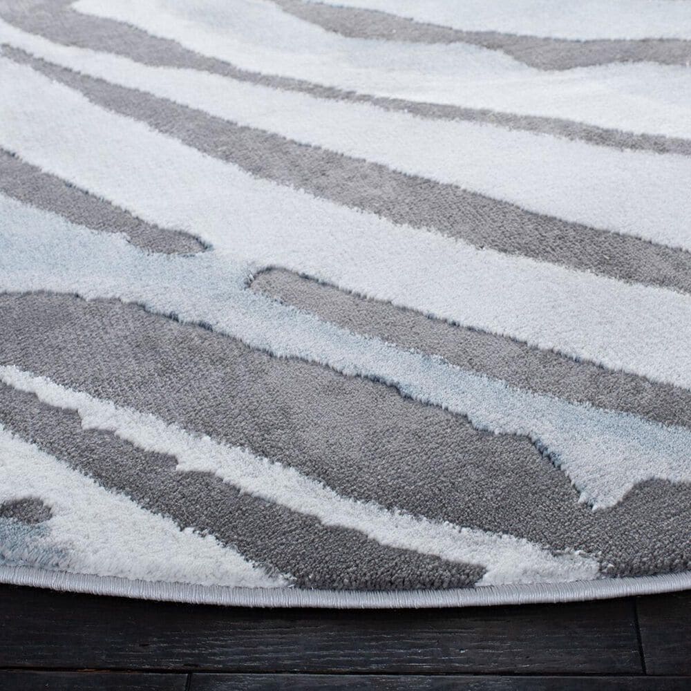 Safavieh Craft CFT843M 6&#39;7&quot; Round Blue and Grey Area Rug, , large