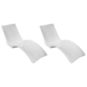 Floating Luxuries Kai Shelf Lounger in White (Set of 2), , large