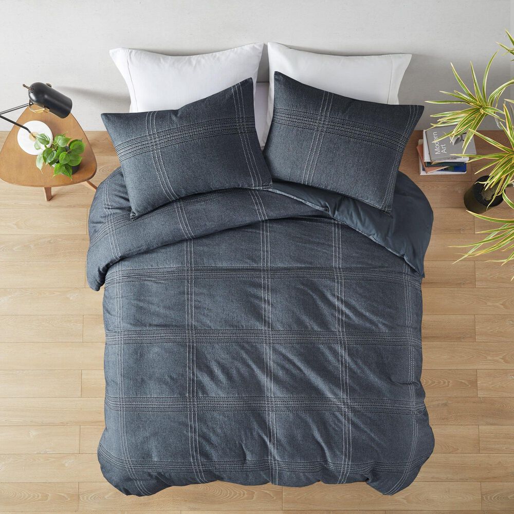 Hampton Park Anders 3-Piece Full/Queen Duvet Set in Charcoal, , large