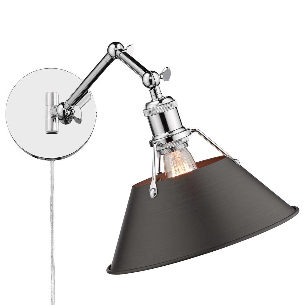 Golden Lighting Orwell 1-Light Wall Sconce in Chrome, , large
