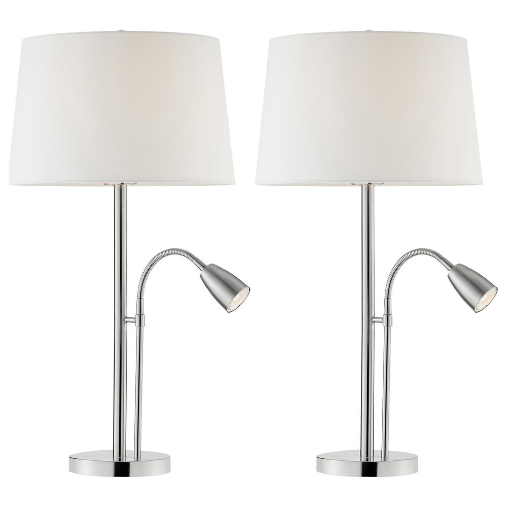 Lite Source Nanette Table Lamp in Brushed Nickel (Set of 2), , large