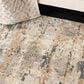 Nourison Quarry QUA01 6"7" x 9"6" Beige and Grey Area Rug, , large