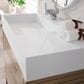 James Martin Vanities Linear 36" Single Bathroom Vanity in Whitewashed Walnut with 13 cm Glossy White Solid Surface Top and Rectangular Sink, , large