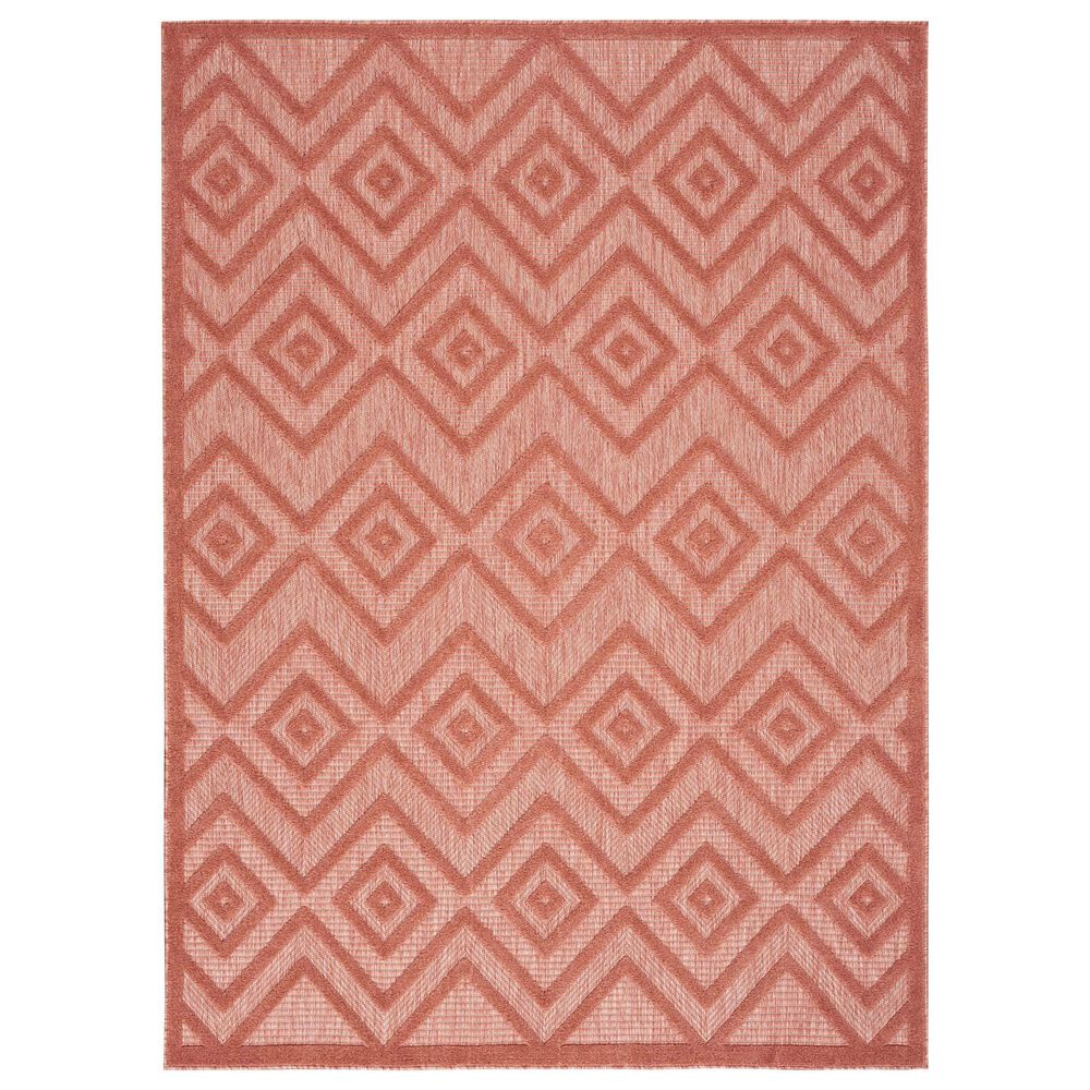 Nourison Versatile 2" x 4" Coral and Orange Indoor/Outdoor Area Rug, , large
