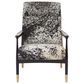 Massoud Draper Arm Chair in Salted Pepper and Capri Coal Haze, , large