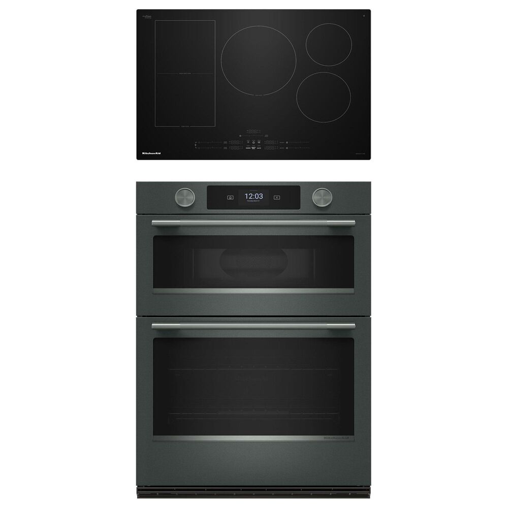 KitchenAid 2-Piece Kitchen Package with Juniper 30" Smart Combination Wall Oven and Black 30" Induction Cooktop, , large
