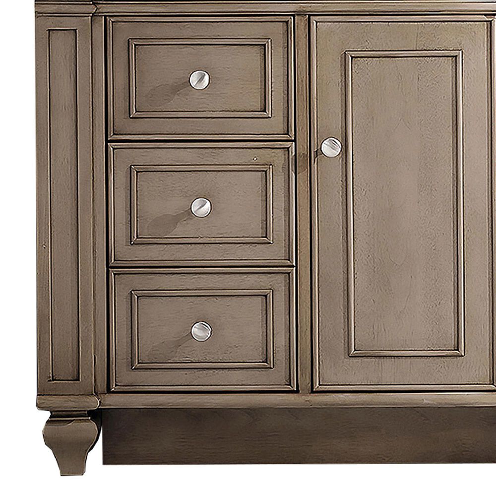James Martin Vanities Bristol 30&quot; Single Bathroom Vanity in Whitewashed Walnut with Single Hole 3 cm White Zeus Quartz Top and Rectangular Sink, , large