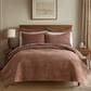 Levtex Velvet Stitch 3-Piece King/California King Quilt Set in Rust, , large