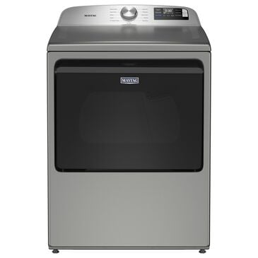 Maytag 7.4 Cu. Ft. Smart Front Load Electric Dryer with Extra Power in Classic Silver, , large