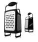 Microplane 4-Sided Box Grater in Black and Stainless Steel, , large