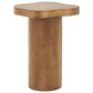 Maple and Jade Pedestal Accent End Table in Brown, , large