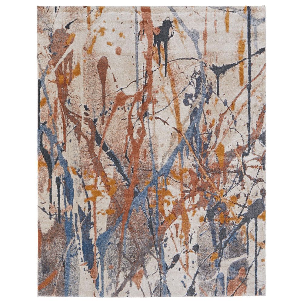 Feizy Gilmore Blue and Multicolor 9" x 12" Area Rug, , large