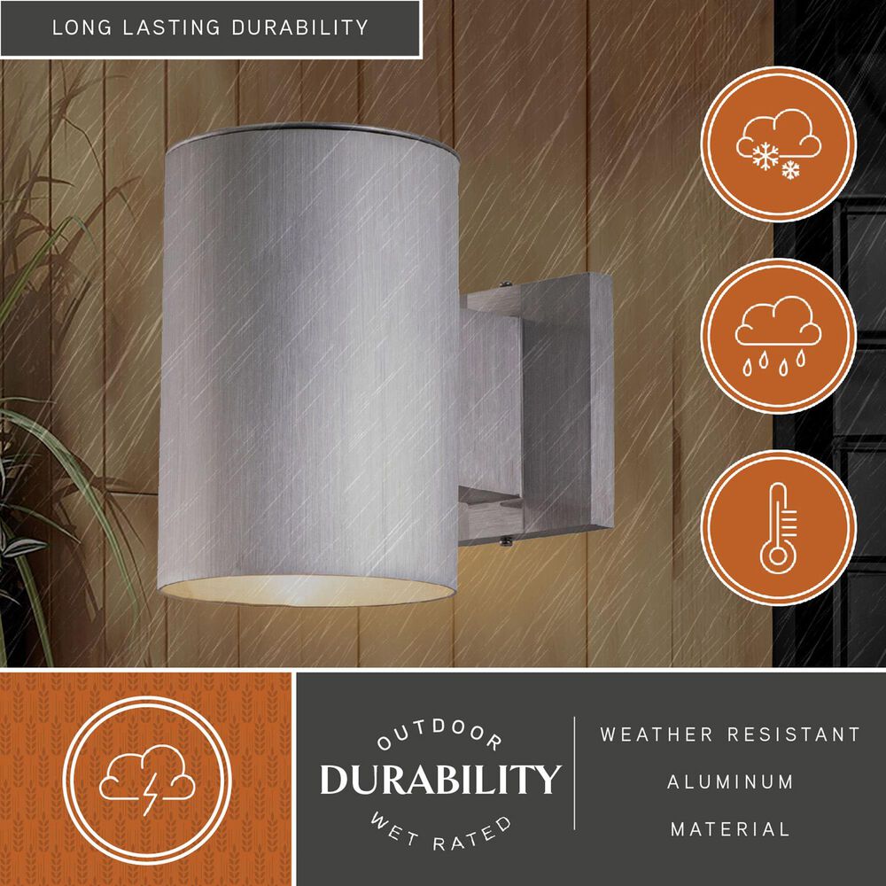 Vaxcel Chiasso 1-Light Outdoor Wall Sconce in Satin Aluminum, , large