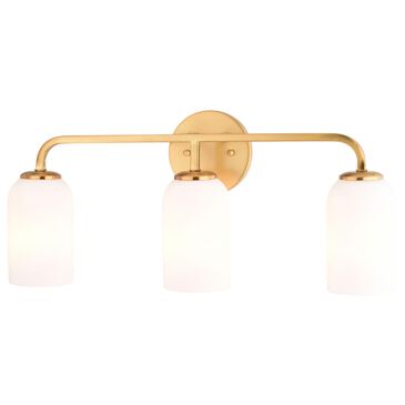 Vaxcel Shelby 3-Light Bathroom Vanity in Natural Brass, , large