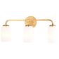 Vaxcel Shelby 3-Light Bathroom Vanity in Natural Brass, , large