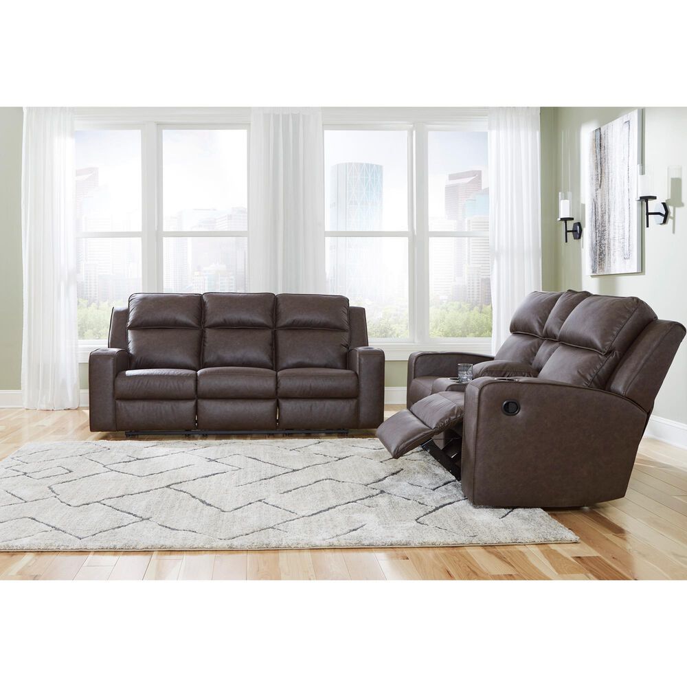 Ashley Lavenhorne 2-Piece Manual Reclining Living Room Set in Umber, , large