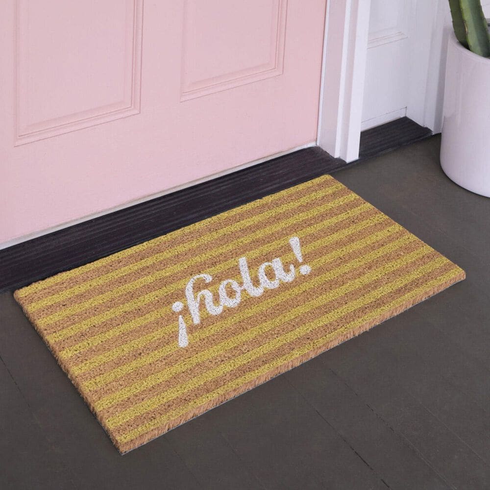 Balta Rugs Hola Yellow 1&#39;6&quot; x 2&#39;6&quot; Door Mat, , large