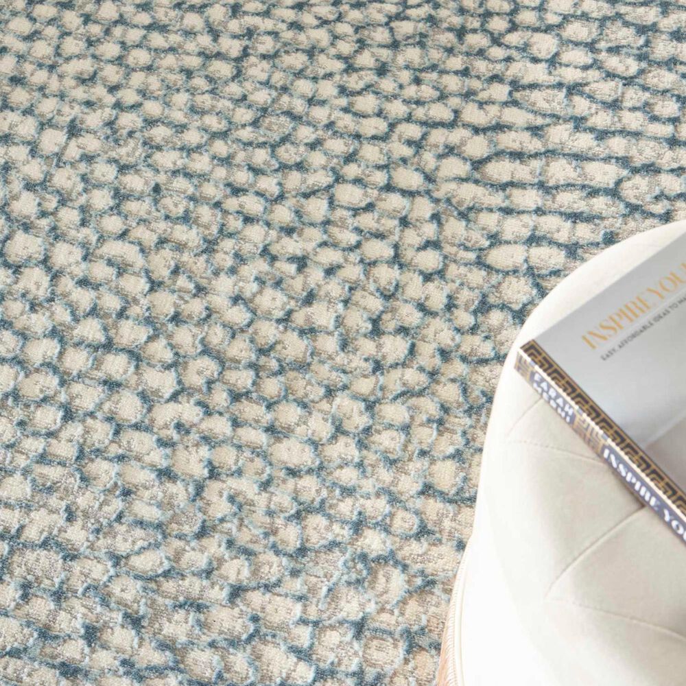 Nourison Joli 8&#39; x 10&#39; Ivory, Blue and Grey Area Rug, , large