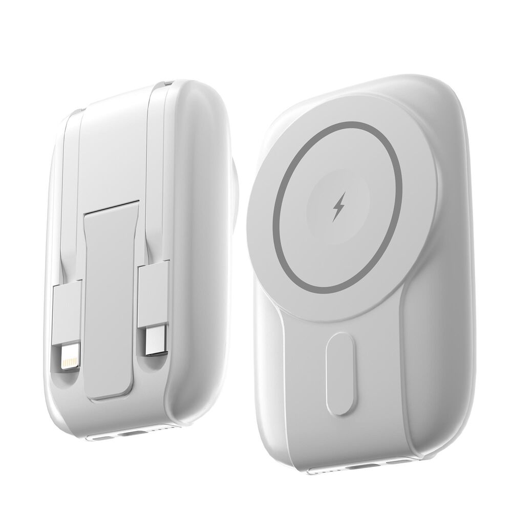 POM Gear MAG Power+ 10000mAh Power Bank in White, , large