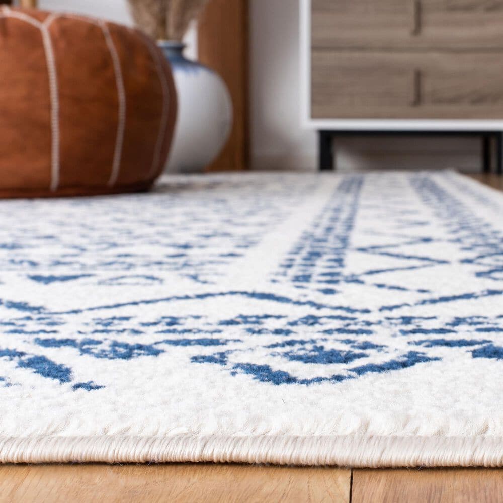 Safavieh Tulum Traditional 5&#39;3&quot; x 7&#39;6&quot; Ivory and Navy Area Rug, , large