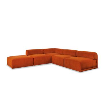Jonathan Louis Oakley 5-Piece Stationary Sectional in Lovely Russett, , large