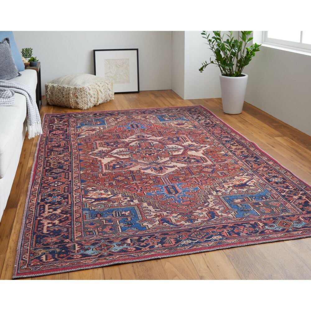 Feizy Rawlins 39HHF 10&#39;6&quot; x 14&#39; Red and Navy Area Rug, , large