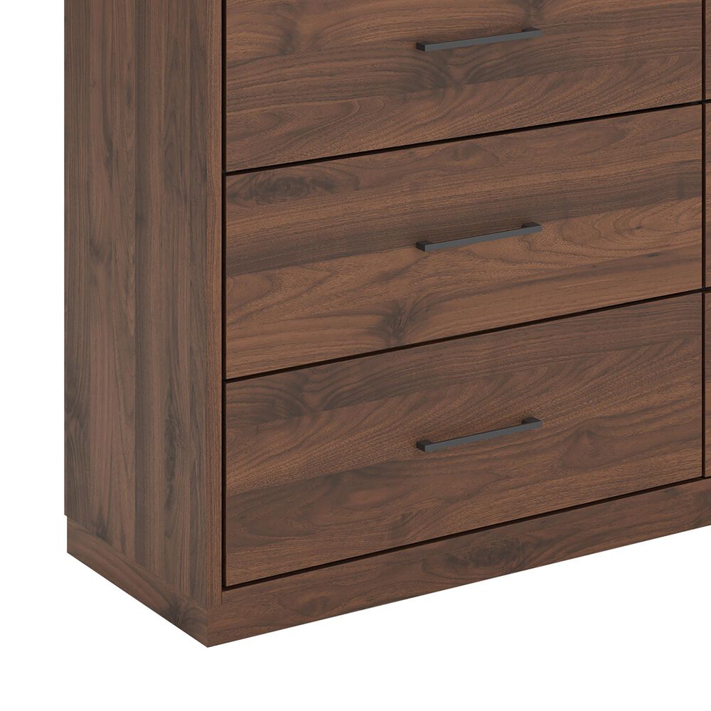 Ashley Fortlorn 4-Piece King Bedroom Set in Walnut Brown LED Light, , large