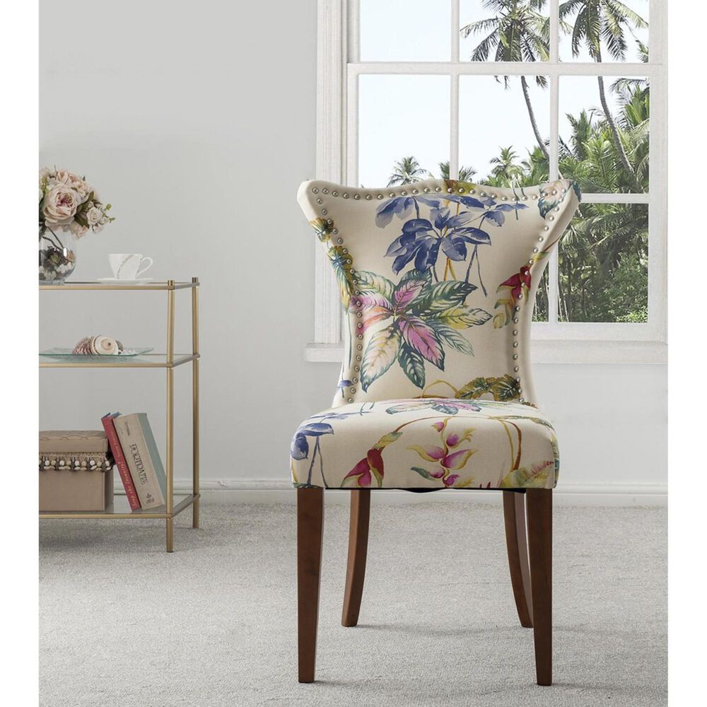 Jennifer Taylor Home Paradise Upholstered Accent Chair OffWhite/Floral