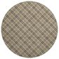Dalyn Rug Company Soft Essentials Plaid Chocolate 8" Round Indoor/Outdoor Area Rug, , large