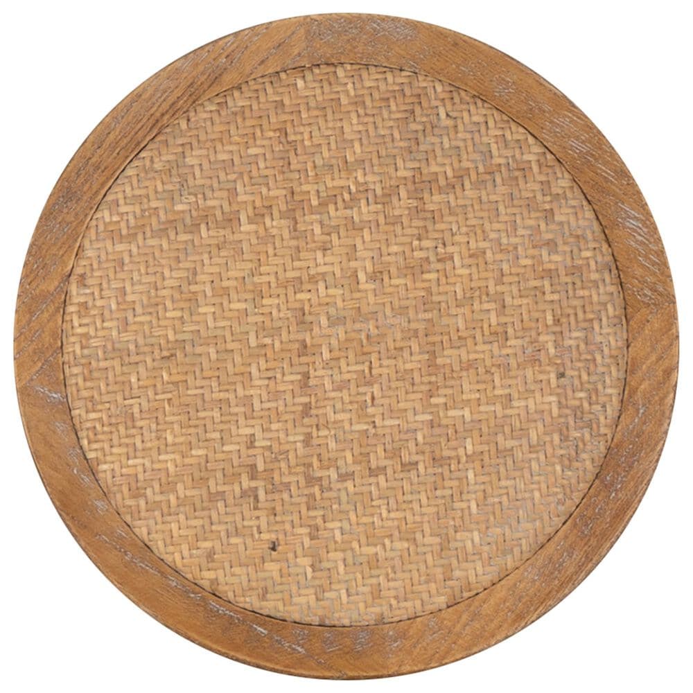 Linon Home Decor Rae Rattan Counter Stool in Weathered Grey, , large