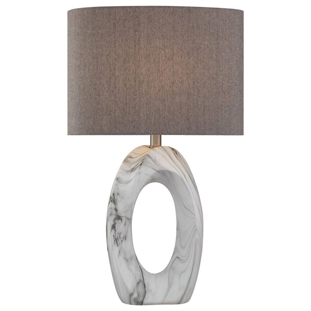 Lite Source Clover II Table Lamp with Grey Shade, , large