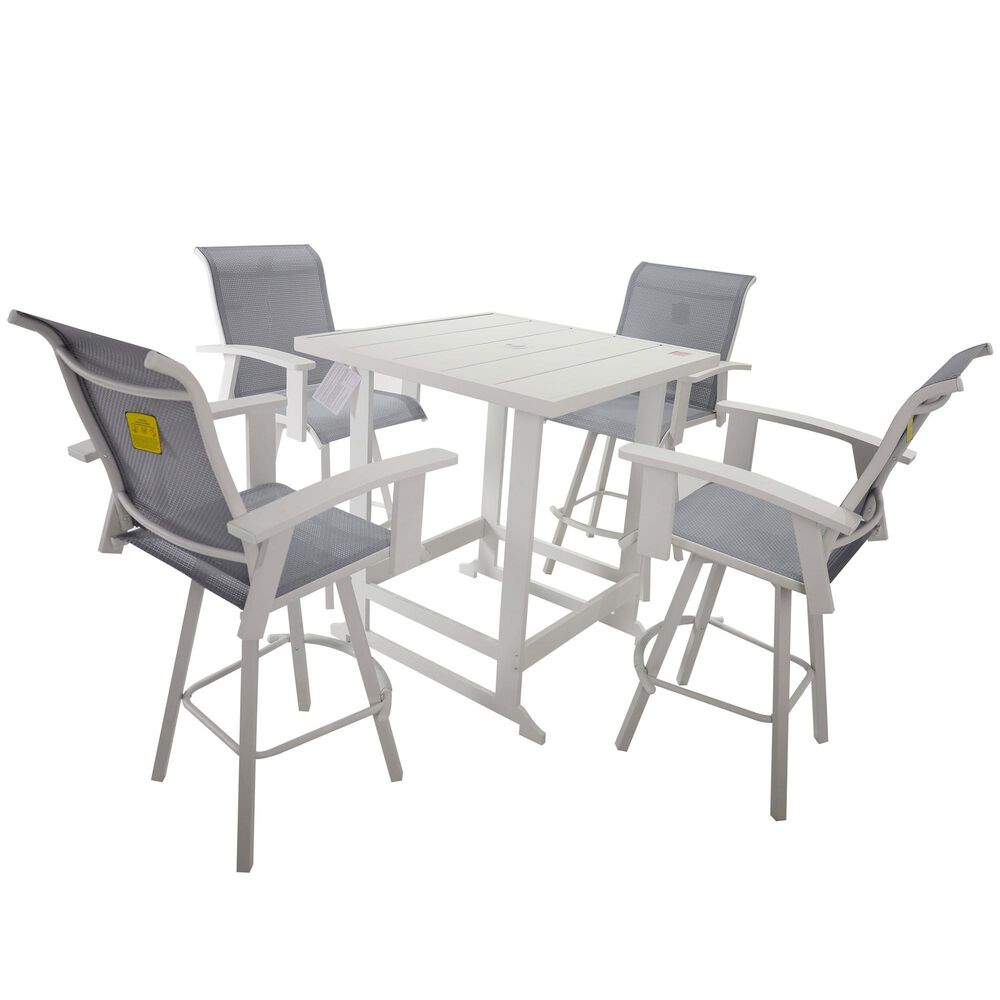Redline 5-Piece Bar Set in White and Gray, , large