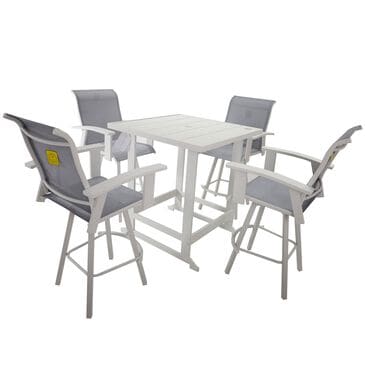 Redline 5-Piece Bar Set in White and Gray, , large