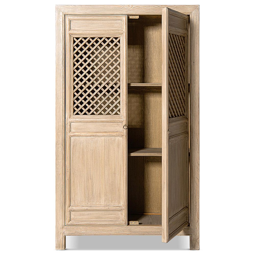 Jennifer Taylor Home Arden 83" 2-Door Tall Bookcase Storage Cabinet in Heritage Light Natural Brown, , large