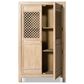 Jennifer Taylor Home Arden 83" 2-Door Tall Bookcase Storage Cabinet in Heritage Light Natural Brown, , large