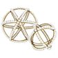 Maple and Jade Geometric Sculpture in White and Gold (Set of 2), , large