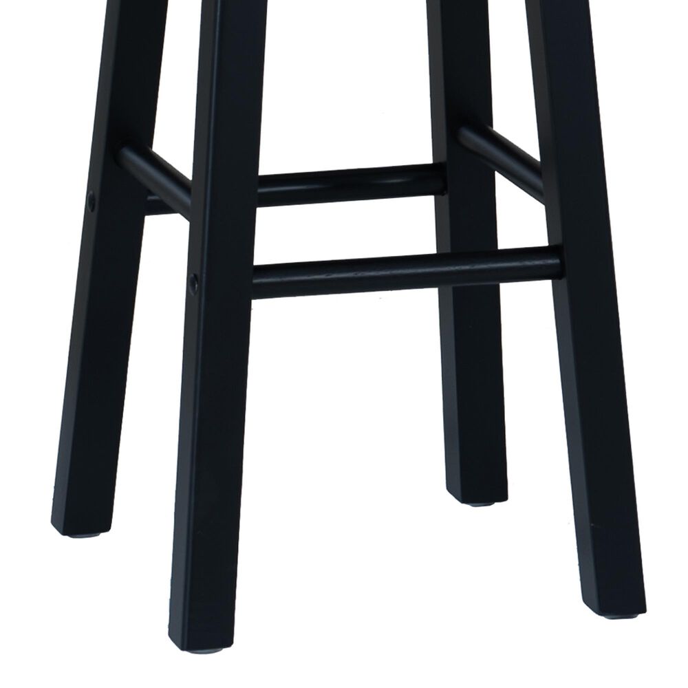 Linon Home Decor Abby 29" Bar Stool in Black, , large