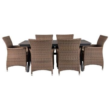 Global Note Collections 7-Piece Bella Patio Dining Set in Beige, , large