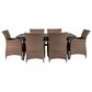 Global Note Collections 7 Piece Bella Patio Dining Set in Beige, , large