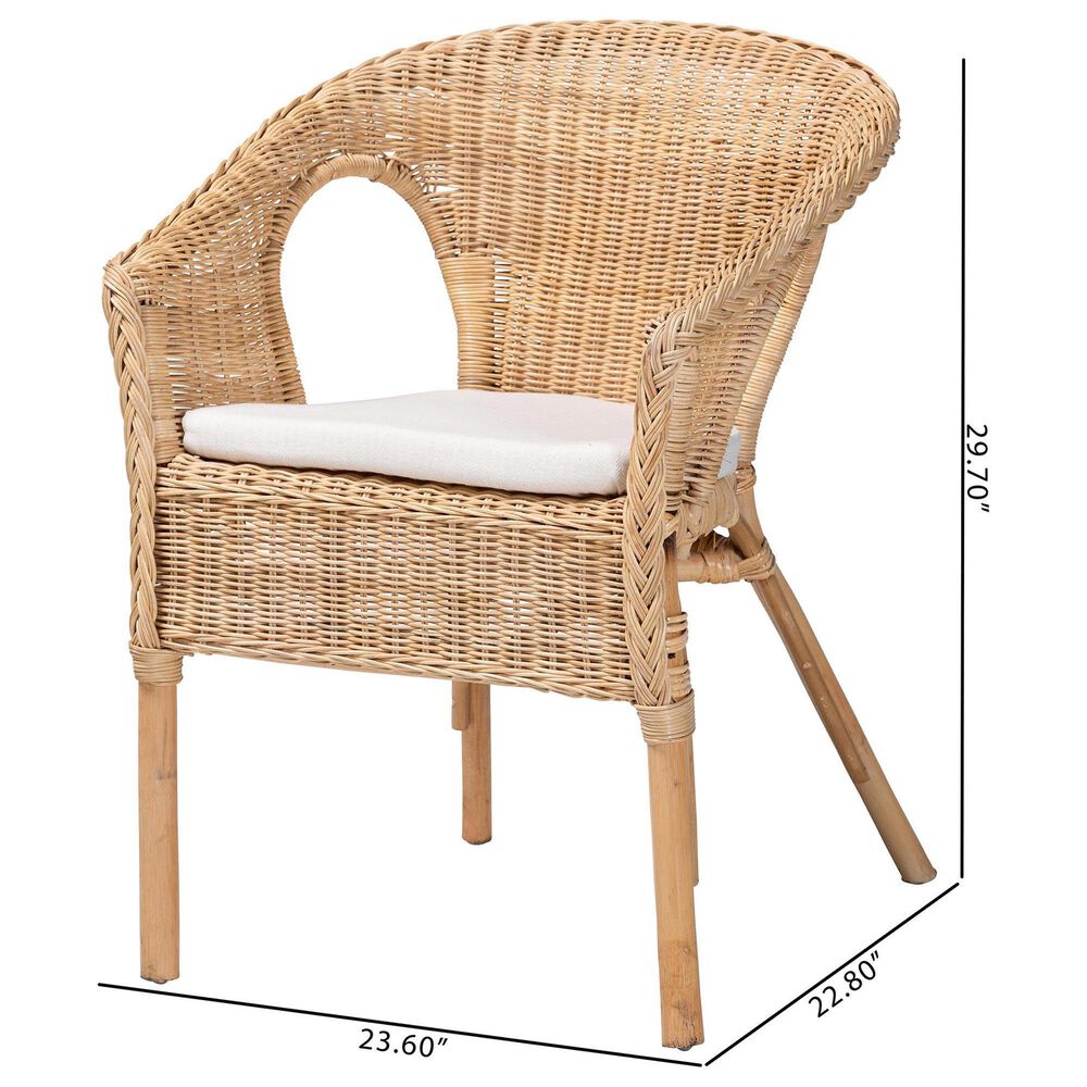 Baxton Studio Abbey Arm Chair in Natural, , large