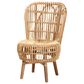 Baxton Studio Nagoya Tall Lounge Chair in Natural Brown, , large