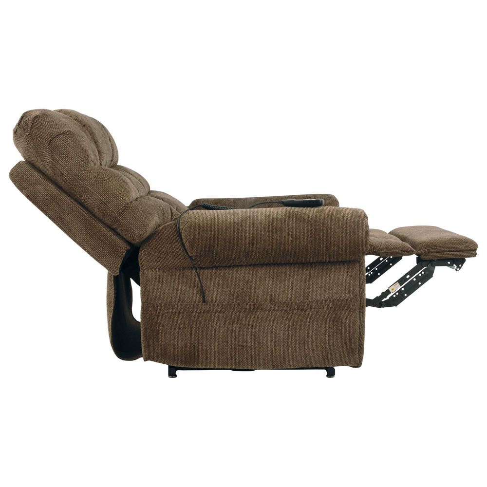 Signature Design by Ashley Ernestine Power Lift Recliner in Truffle, , large
