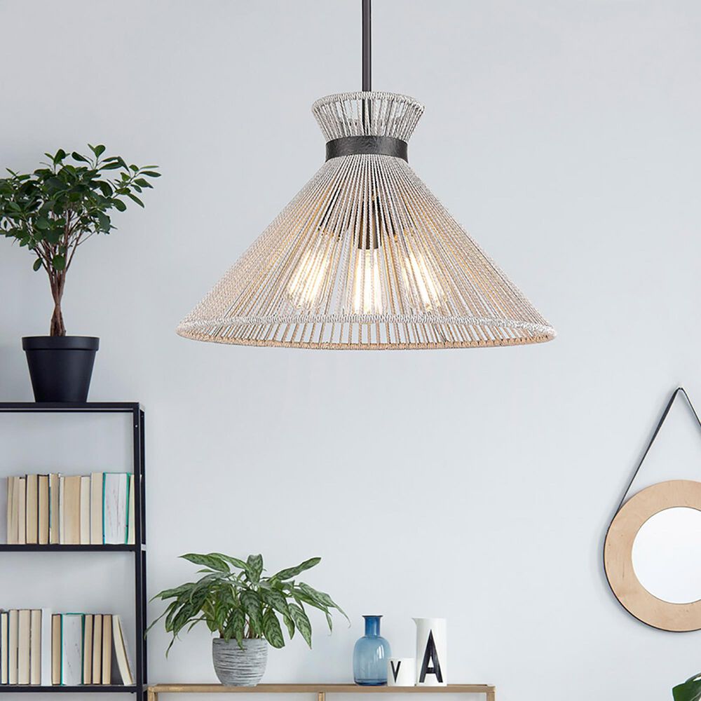 Golden Lighting Avon 3-Light Pendant in Matte Black, , large